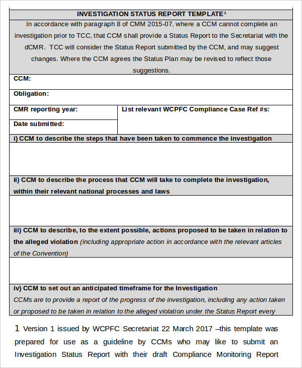 Investigation Report Template - 19+ Free Word, PDF, Google Docs, Apple ...