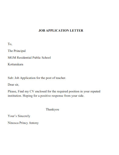 21+ Job Application Letter Templates For Accountant - Word, PDF | Free ...