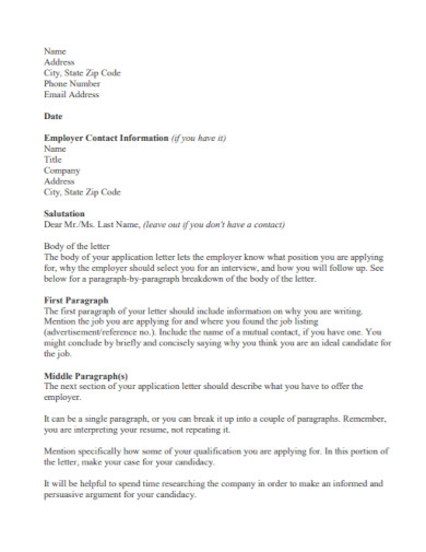 21+ Job Application Letter Templates For Accountant - Word, PDF