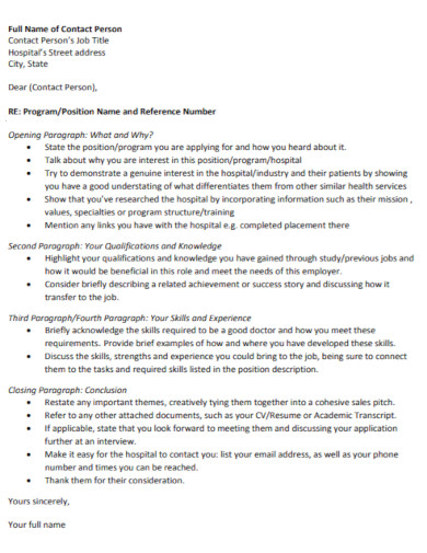 Free 14+ Sample Job Application Letter for Doctors