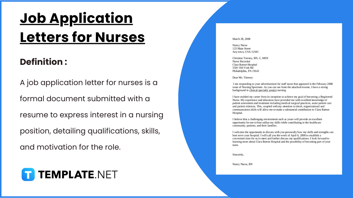 application letter of a nurse