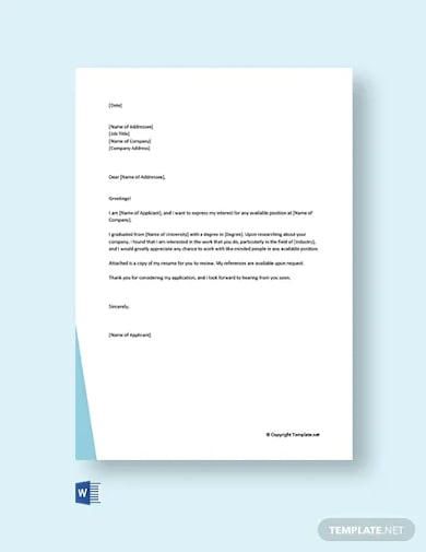 job application for any position template
