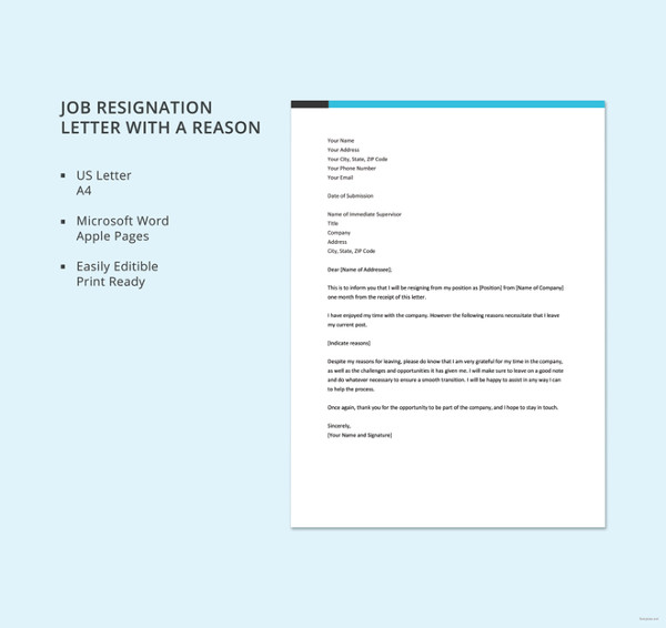 7+ Sample Personal Reasons Resignation Letters in PDF | Word | Google ...