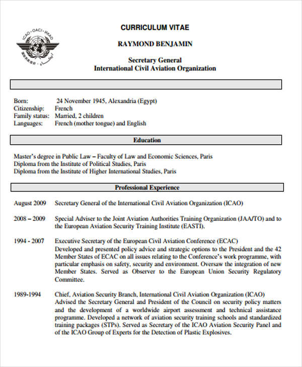 10+ Legal Curriculum Vitae Templates - PDF, DOC