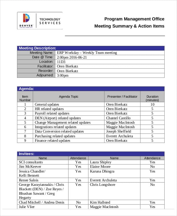 Action Agenda Templates 7+ Free Word, PDF Format Download