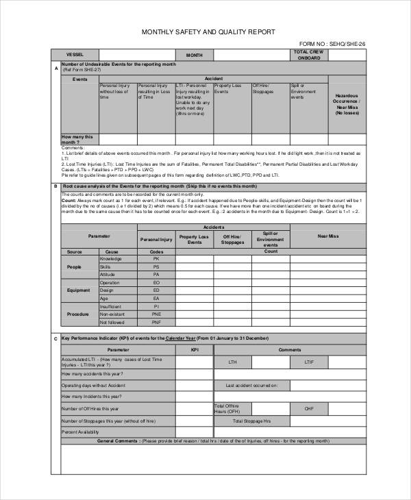 15+ Quality Report Templates - PDF | MS Word | Pages | Google Docs