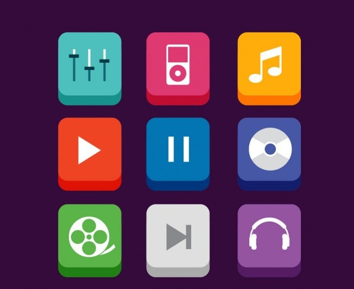 music app icons