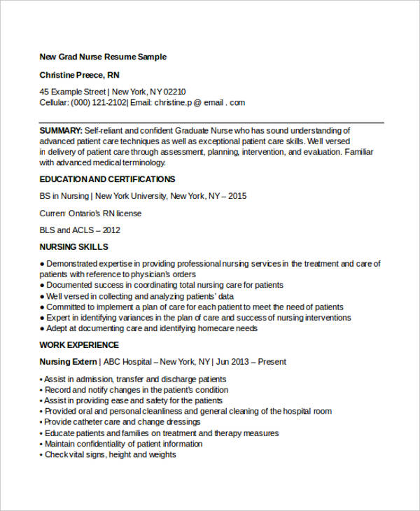 12+ Nursing Curriculum Vitae Templates - Free Word, PDF Format Download