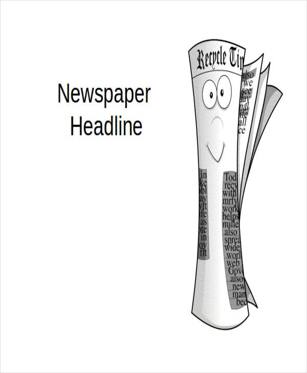 newspaper headline