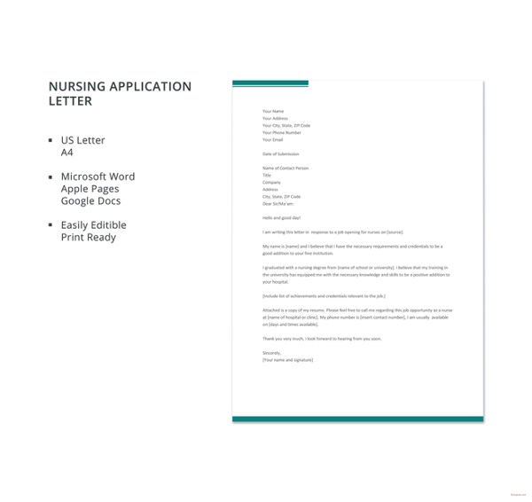 job application letter for staff nurse in nepal