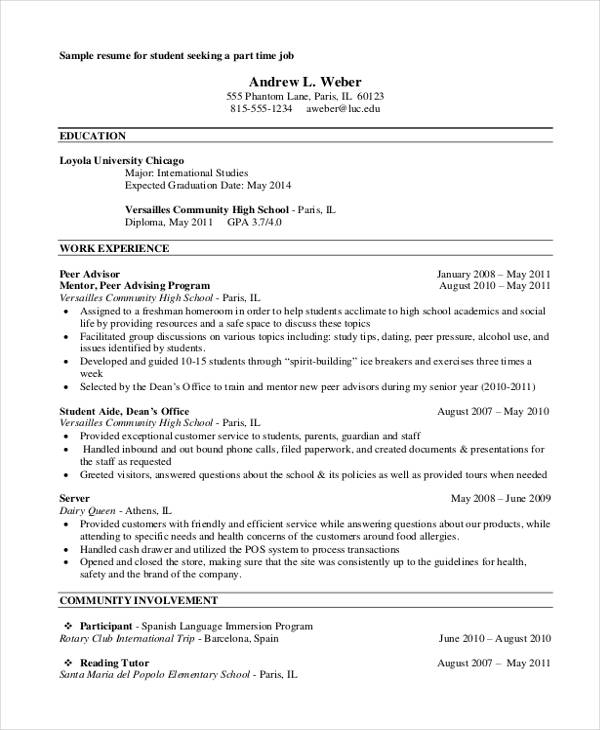 11+ Job Curriculum Vitae Examples