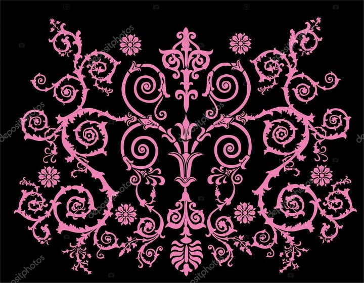 pink and black symmetrical