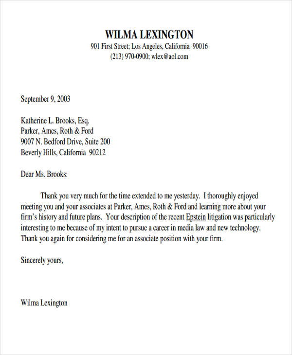 9-post-interview-thank-you-letter-template-free-sample-example-format-download