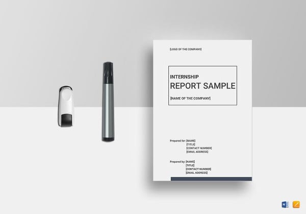 printable internship report template