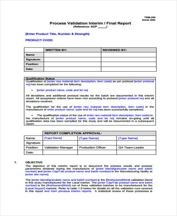 10+ Validation Report Templates - Free Sample, Example Format Download