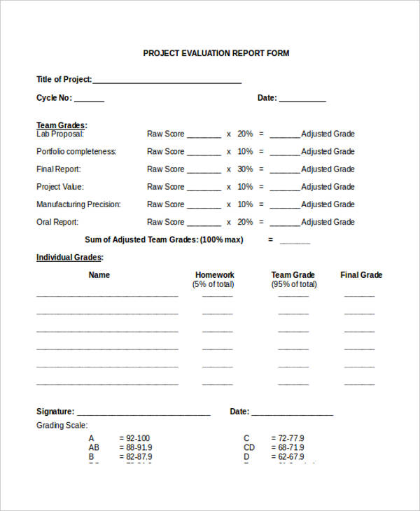 13+ Evaluation Report Templates PDF, Word, Apple Pages