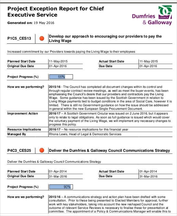 15+ Exception Report Templates Free Sample, Example Format Download