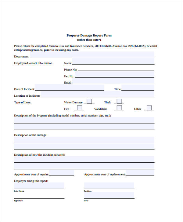 20-damage-report-templates-sample-example-format-download