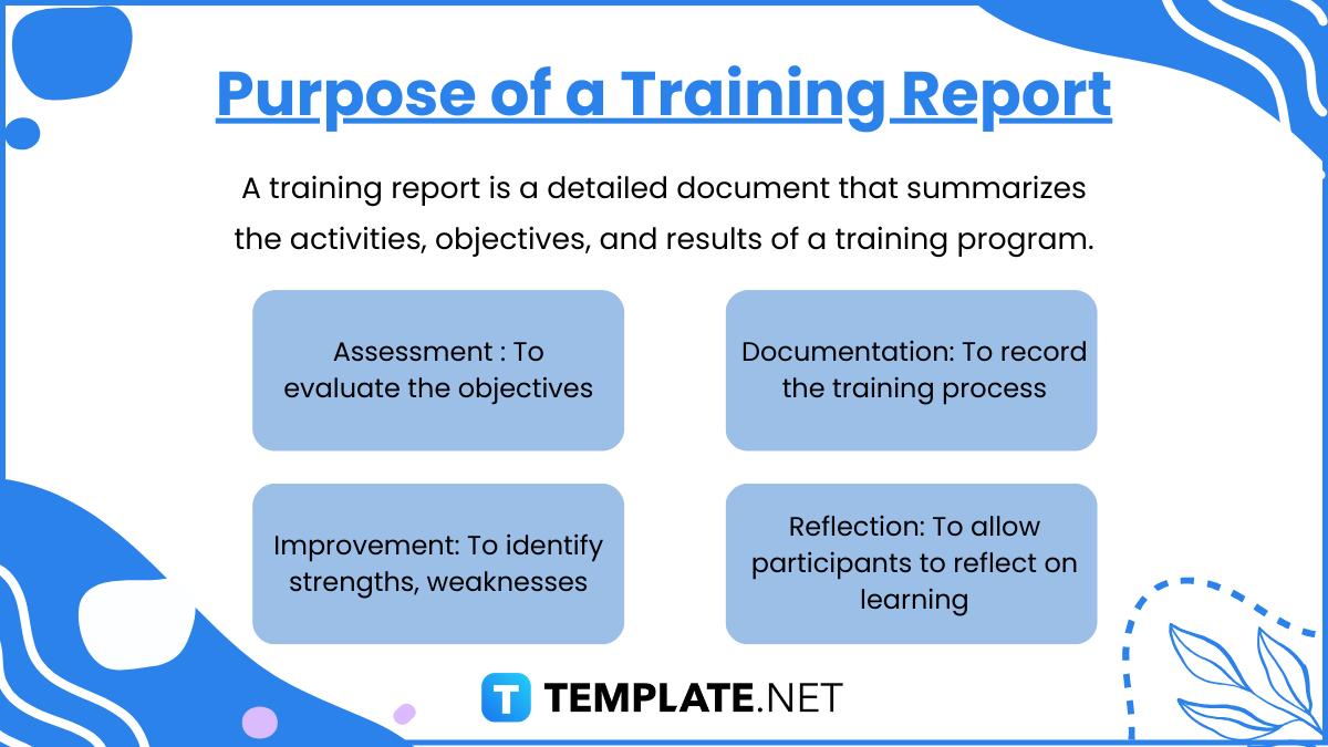 purpose of a training report