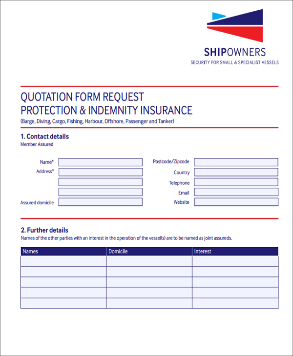 quotation request form