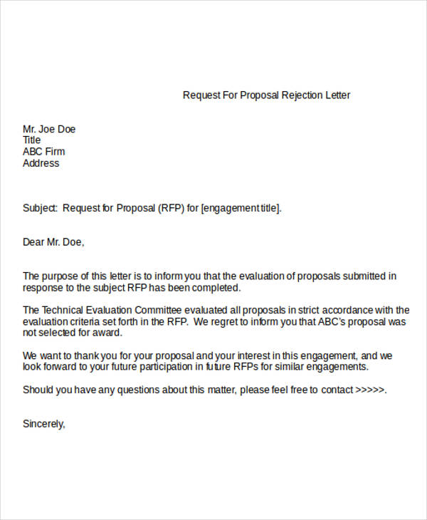 Sample Proposal Response To Rfp New Sample G