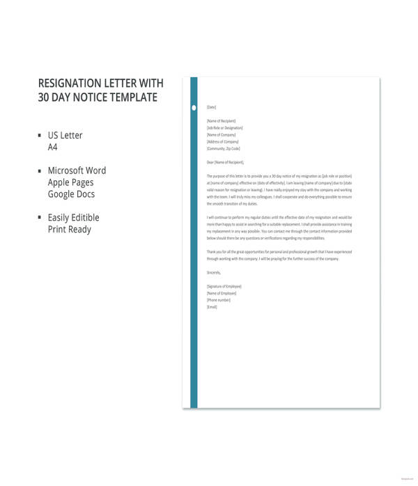 10+ New Job Resignation Letters - PDF, DOC | Free ...