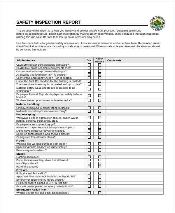 Safety Report Templates - 15+ Free Word, PDF, Apple Pages ...