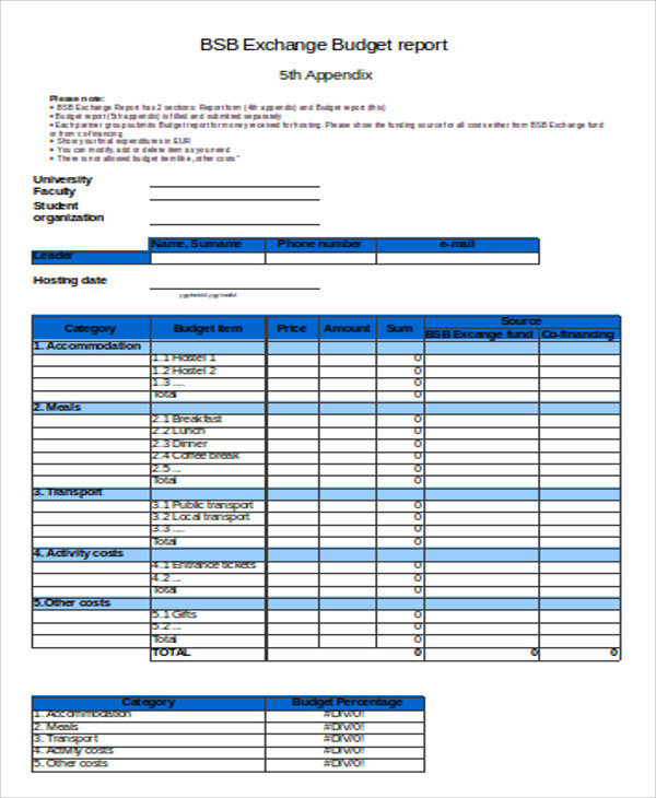 14 Sample Budget Report Templates