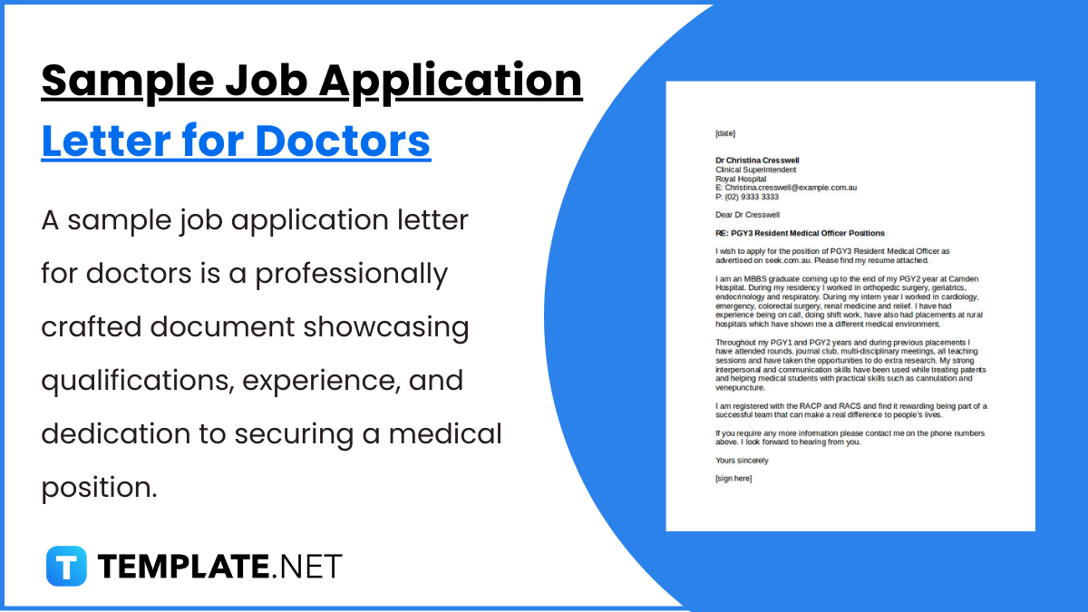 example of application letter doctor