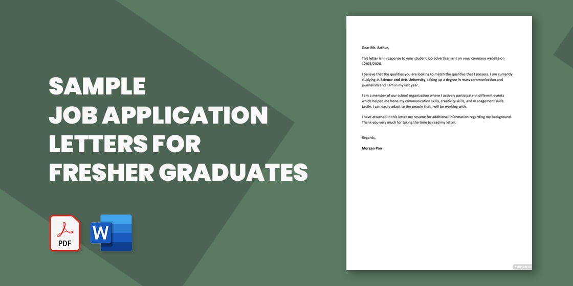 sample of fresh graduate application letter