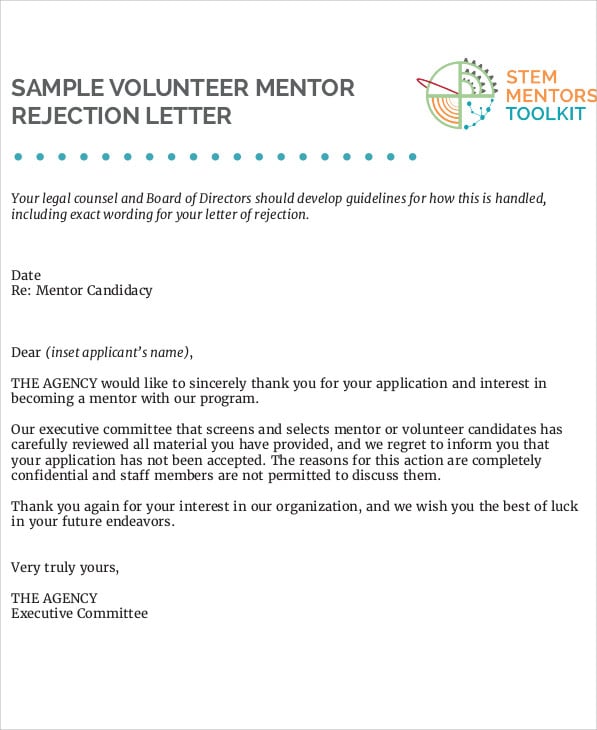 sample volunteer letter