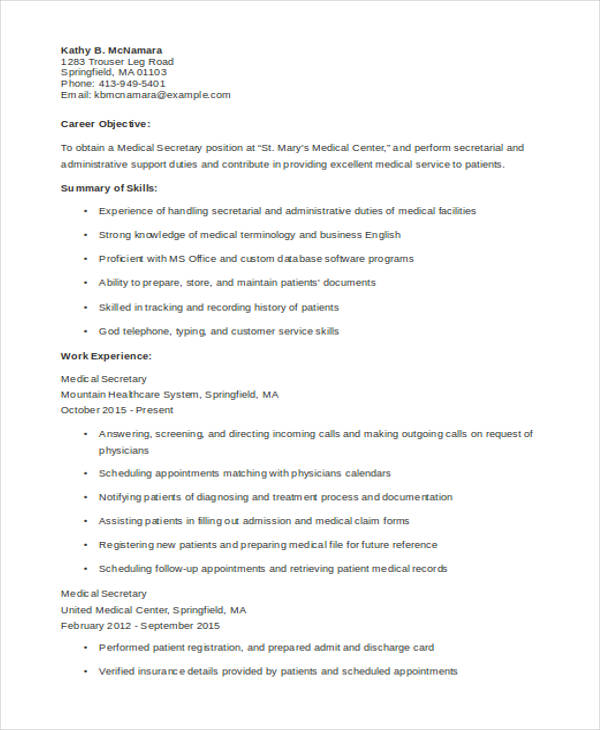 10+ Sample Medical Curriculum Vitae Templates - PDF, DOC