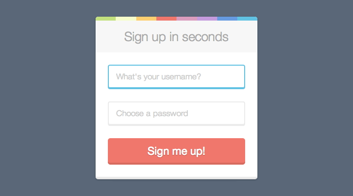 simple signup form