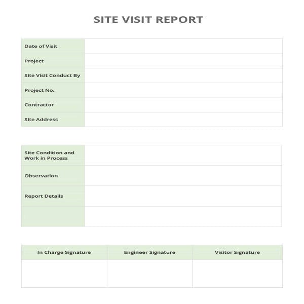 visit report format free download