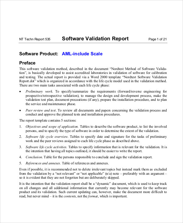 Validation Report Templates - 9+ Free Word, PDF Format Download