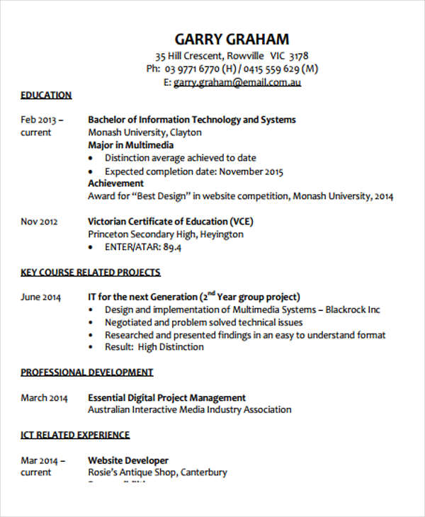 student web developer