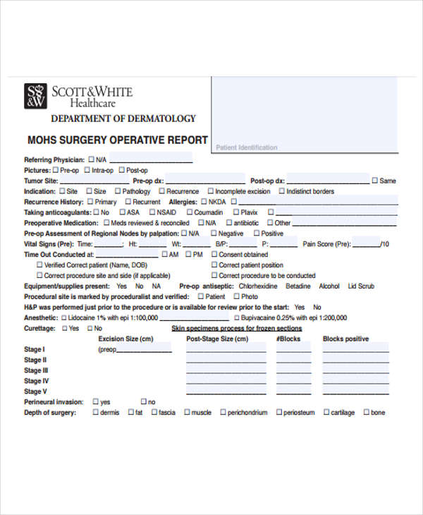 9+ Operative Report Templates - Free Sample, Example Format Download