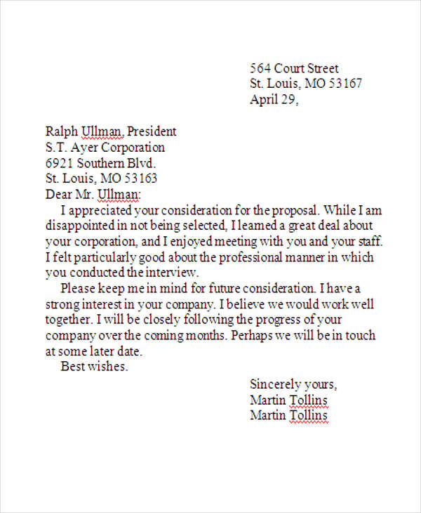 12+ Business Rejection Letters - Free Sample, Example Format Download