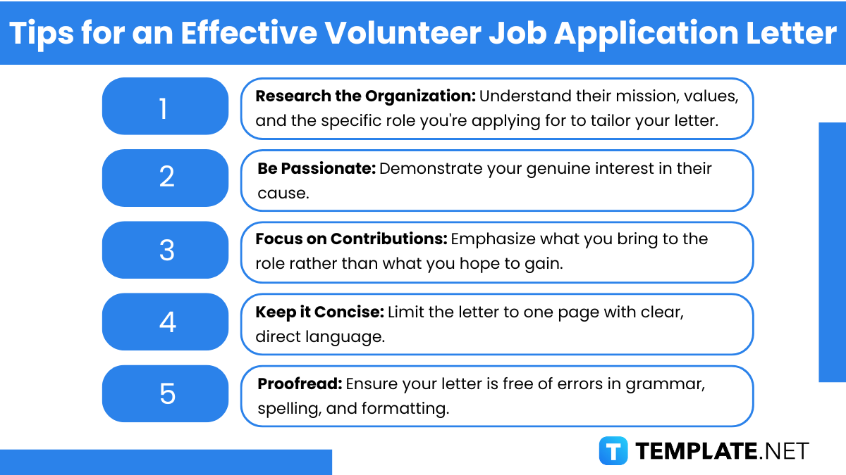 tips for an effective volunteer job application letter