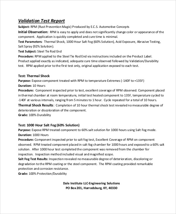 Validation Report Templates - 9+ Free Word, PDF Format Download