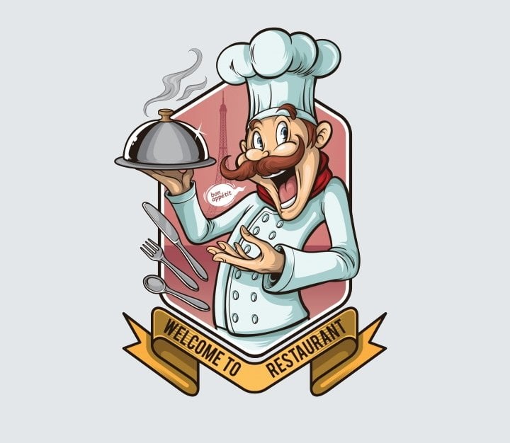 vintage illustration of cook1