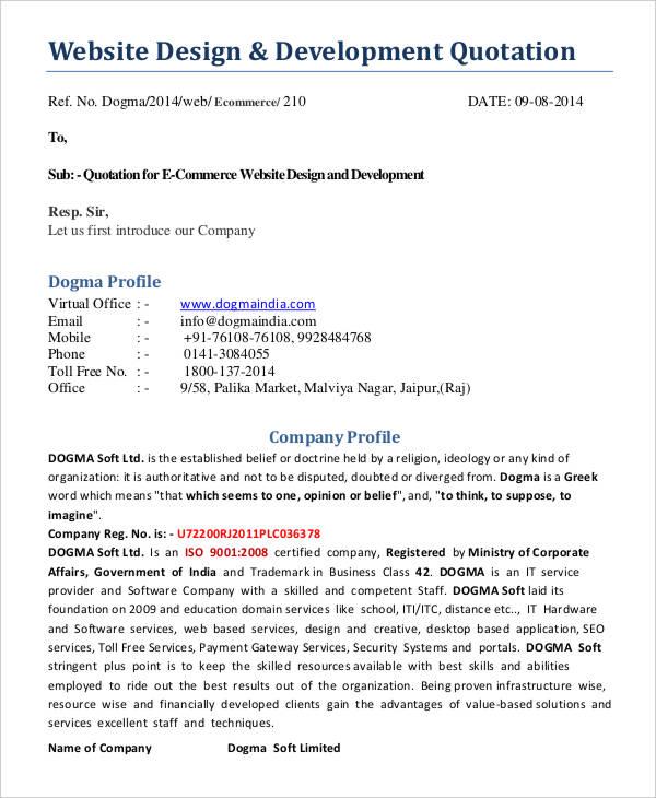 47+ Quotation Samples - PDF, Word