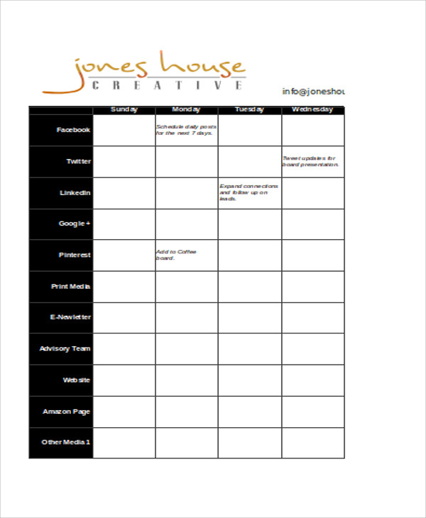 agenda excel template