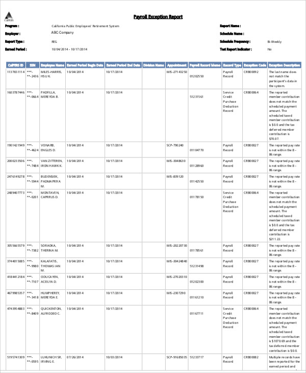 15+ Exception Report Templates Free Sample, Example Format Download