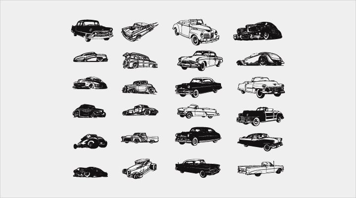 vintage cars icons