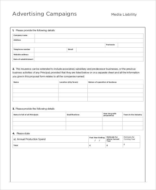 17+ Advertising Proposal Templates Word, PDF, Pages, Google Docs