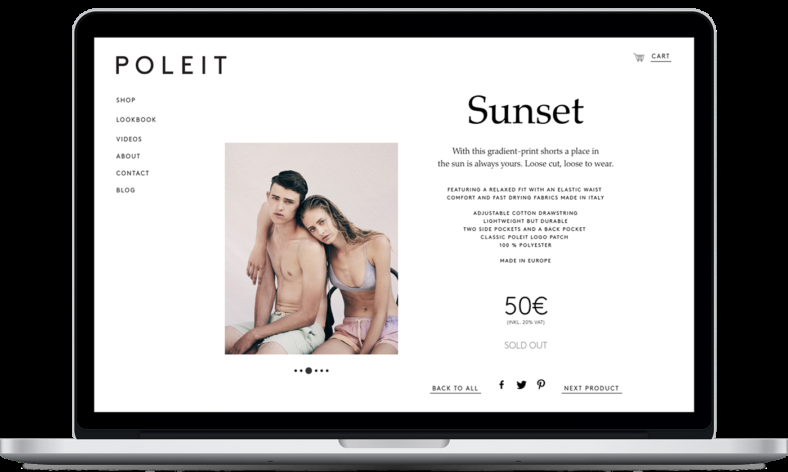 Poleit Swimwear Website Branding