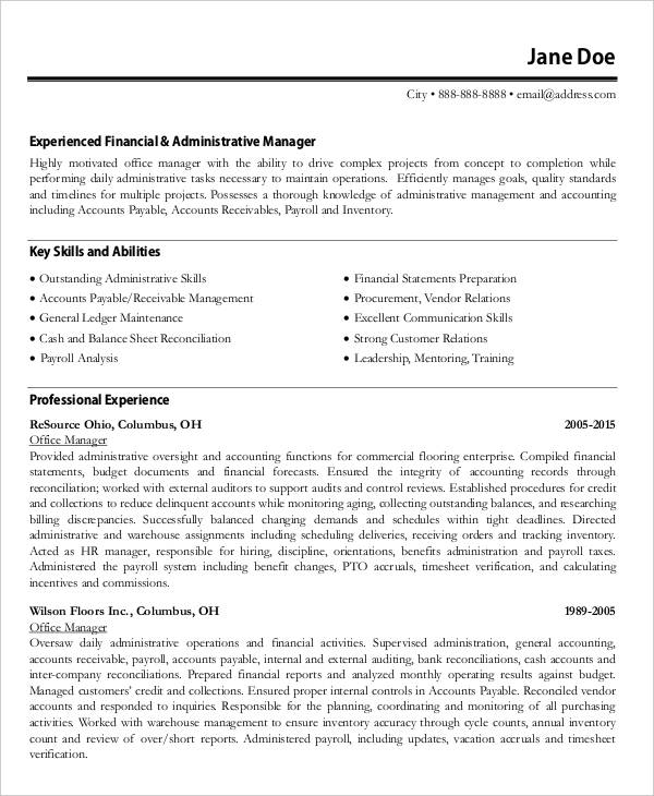 56 Manager Resumes In PDF Free Premium Templates