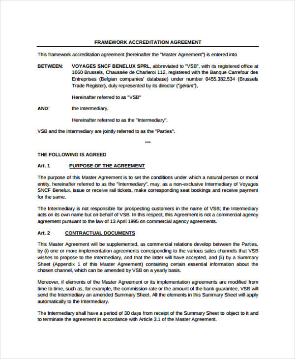 Framework Agreement Template 11+ Free PDF, Word Format Download