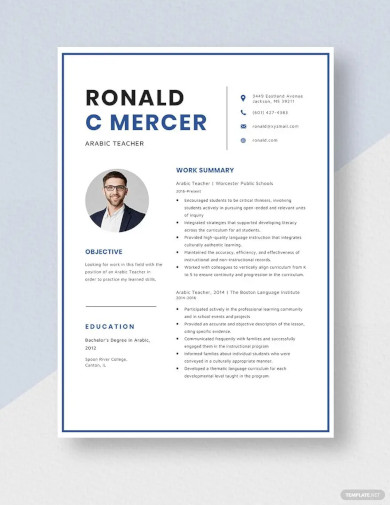 18+ Teacher Resume Templates - PDF, DOC, Pages, Publisher